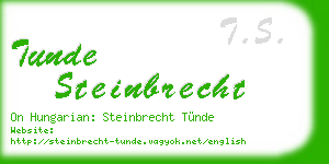 tunde steinbrecht business card